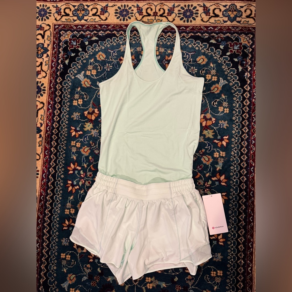 Lululemon Mint Green Tank top and Shorts Set